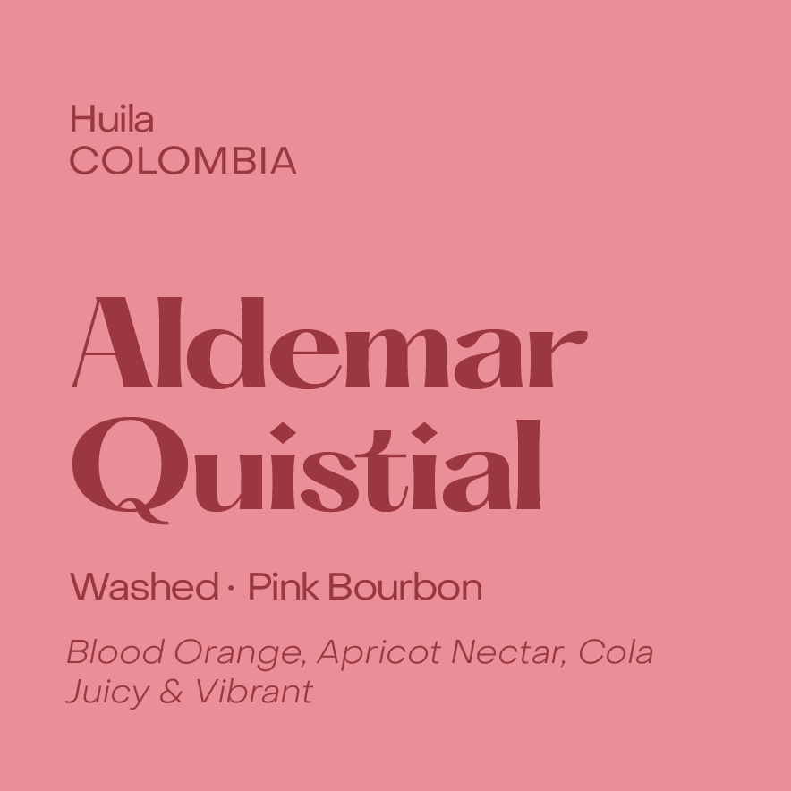 Colombia Aldemar Quistial Late 2025, Washed Pink Bourbon - Filter packshot