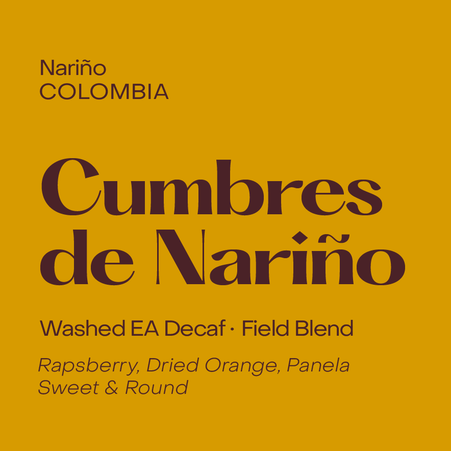 Colombia Cumbres de Nariño, Washed EA Decaf packshot