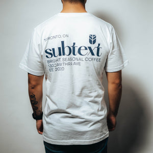 
                  
                    Load image into Gallery viewer, The White Tee: Subtext T-Shirt - Mid Weight
                  
                