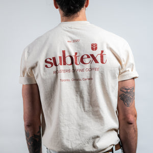 
                  
                    Load image into Gallery viewer, The Diner Tee:  Printed Subtext t-shirt
                  
                