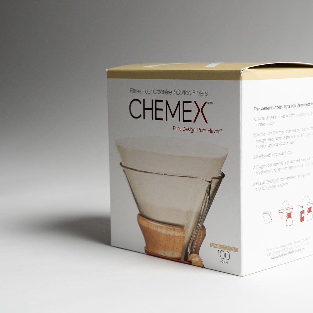 
                  
                    Load image into Gallery viewer, Chemex Prefolded Circle Filters (100 Pack)
                  
                